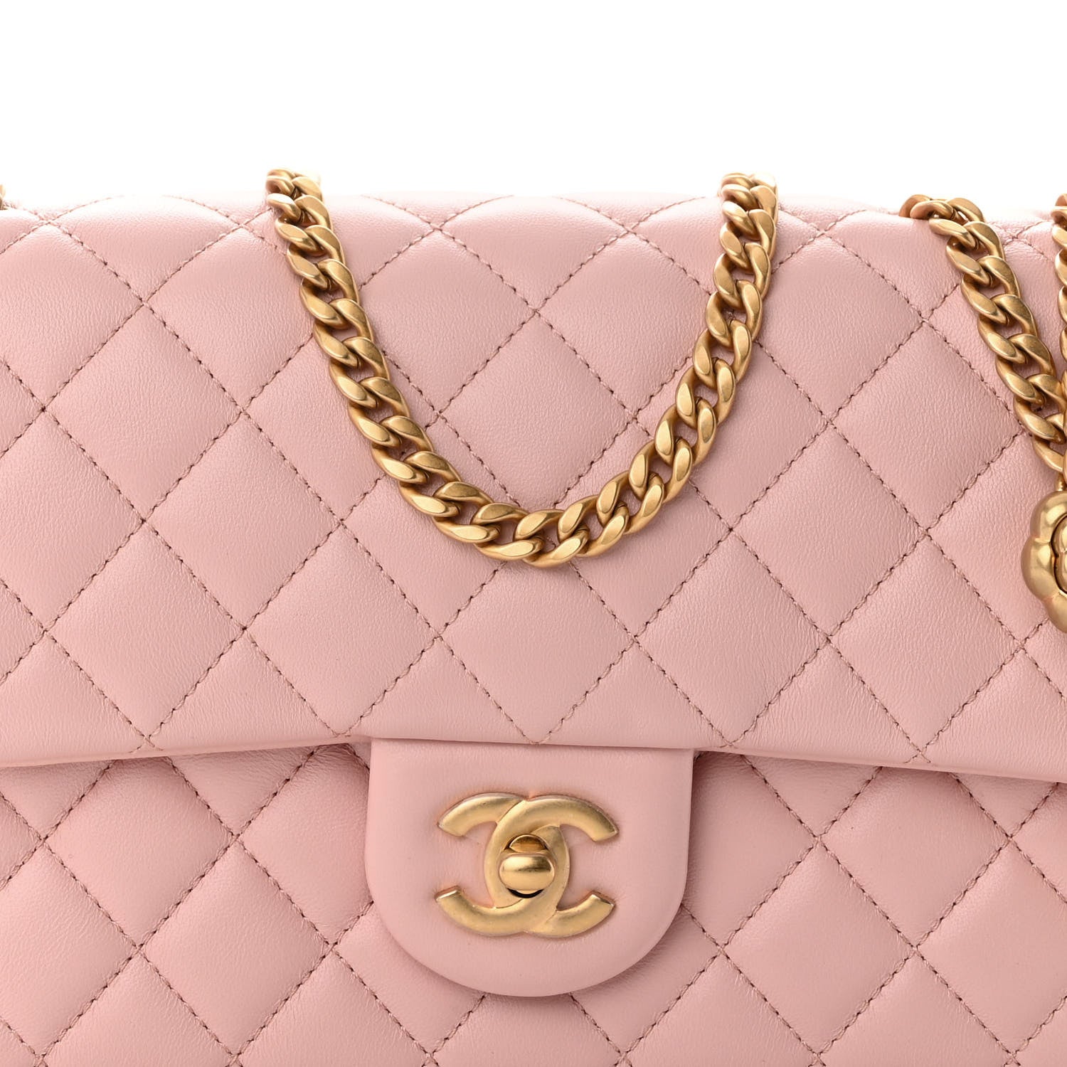 Chanel Lambskin Quilted Small Sweet Camellia Flap Light Pink 8 of 10