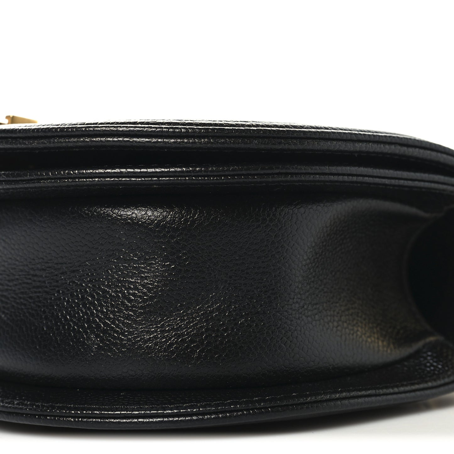 Caviar Quilted Small Boy Messenger Bag Black