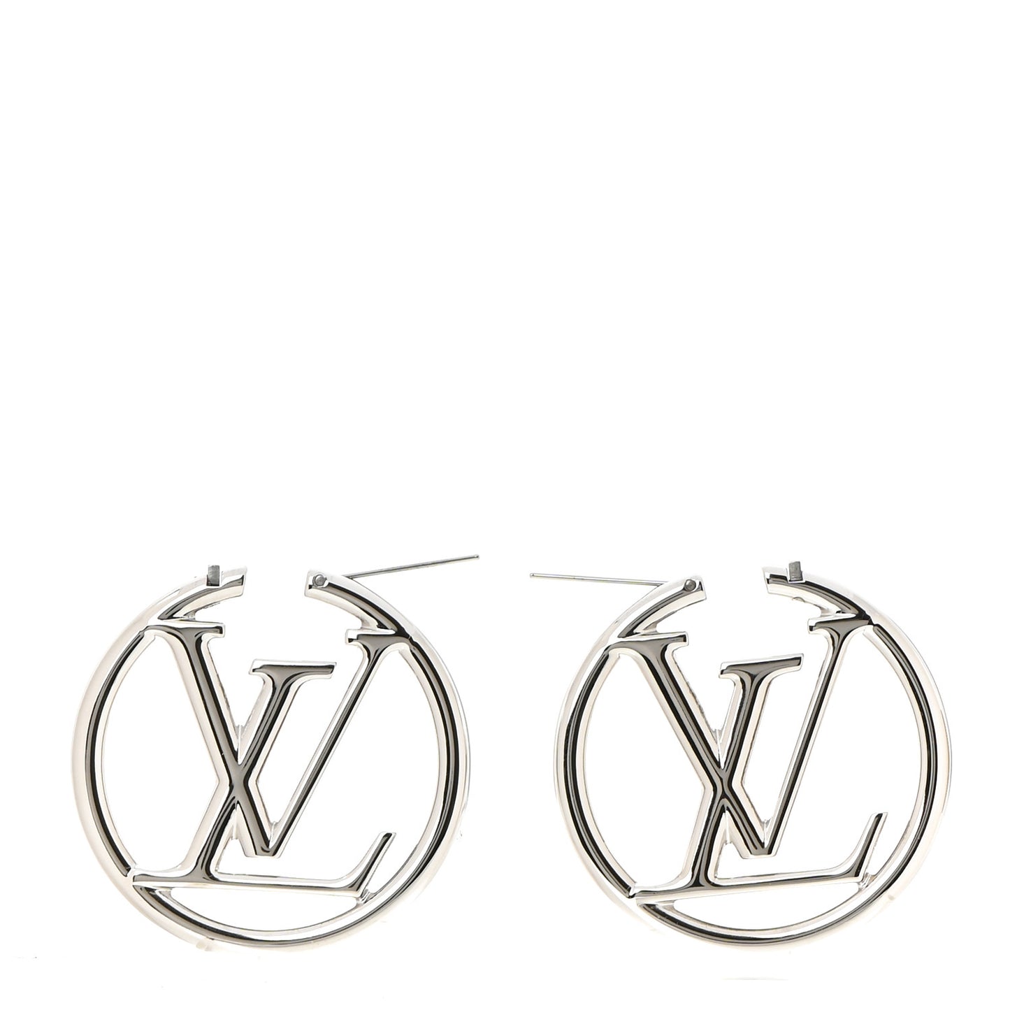 Palladium Louise Hoop Earrings Silver