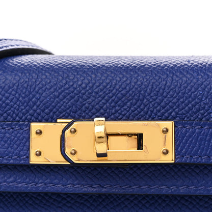Hermes Epsom Mini Kelly Sellier 20 Bleu Electrique 8 of 12