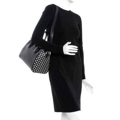 Givenchy Sugar Goatskin Woven Small Antigona Black White 2 of 7