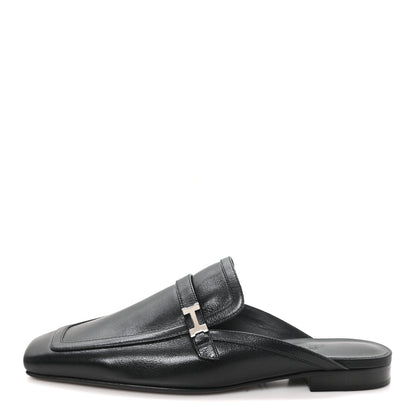 Hermes Goatskin Groupie Mules 37 Black 1 of 9