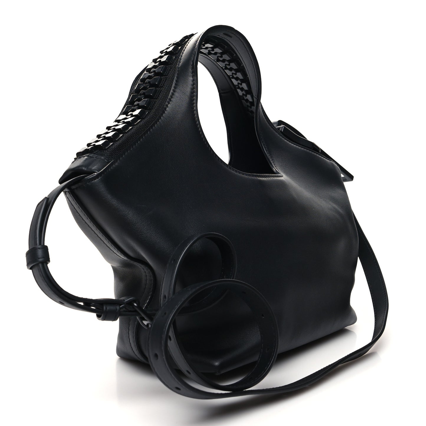Calfskin Megazip Tote Black