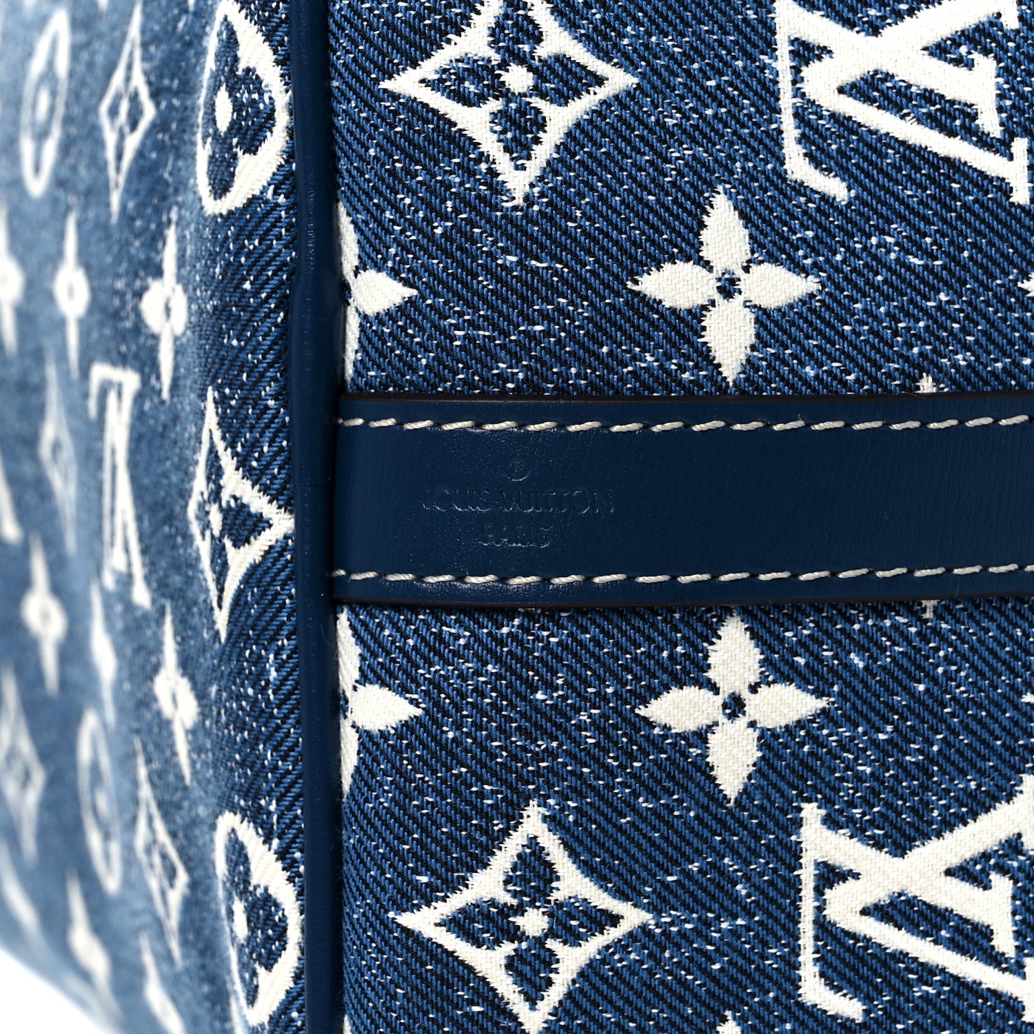 Louis Vuitton Monogram Jacquard Denim Speedy Bandouliere 25 Bleu 7 of 10