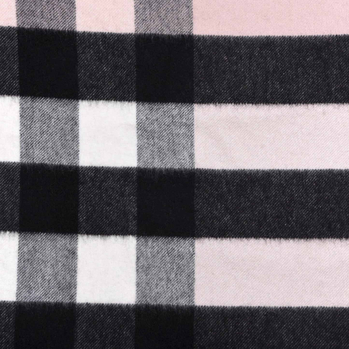 Merino Wool Cashmere Check Collette Cape Scarf Ash Rose