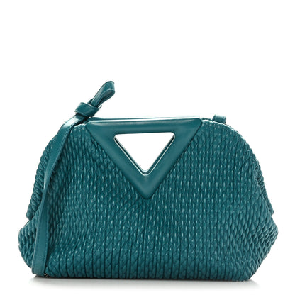 Bottega Veneta Lambskin Knit Small The Point Triangle Bag Mallard 1 of 8