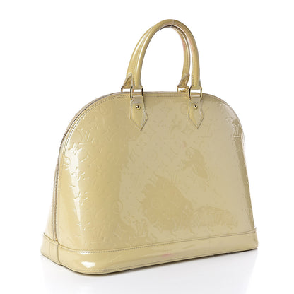 Louis Vuitton Vernis Alma MM Blanc Corail 3 of 15