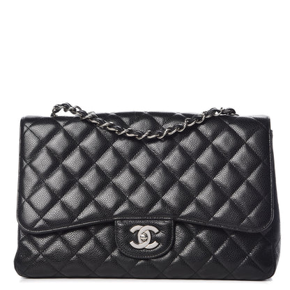 Chanel Caviar Quilted Jumbo Single Flap Black 1 of 13