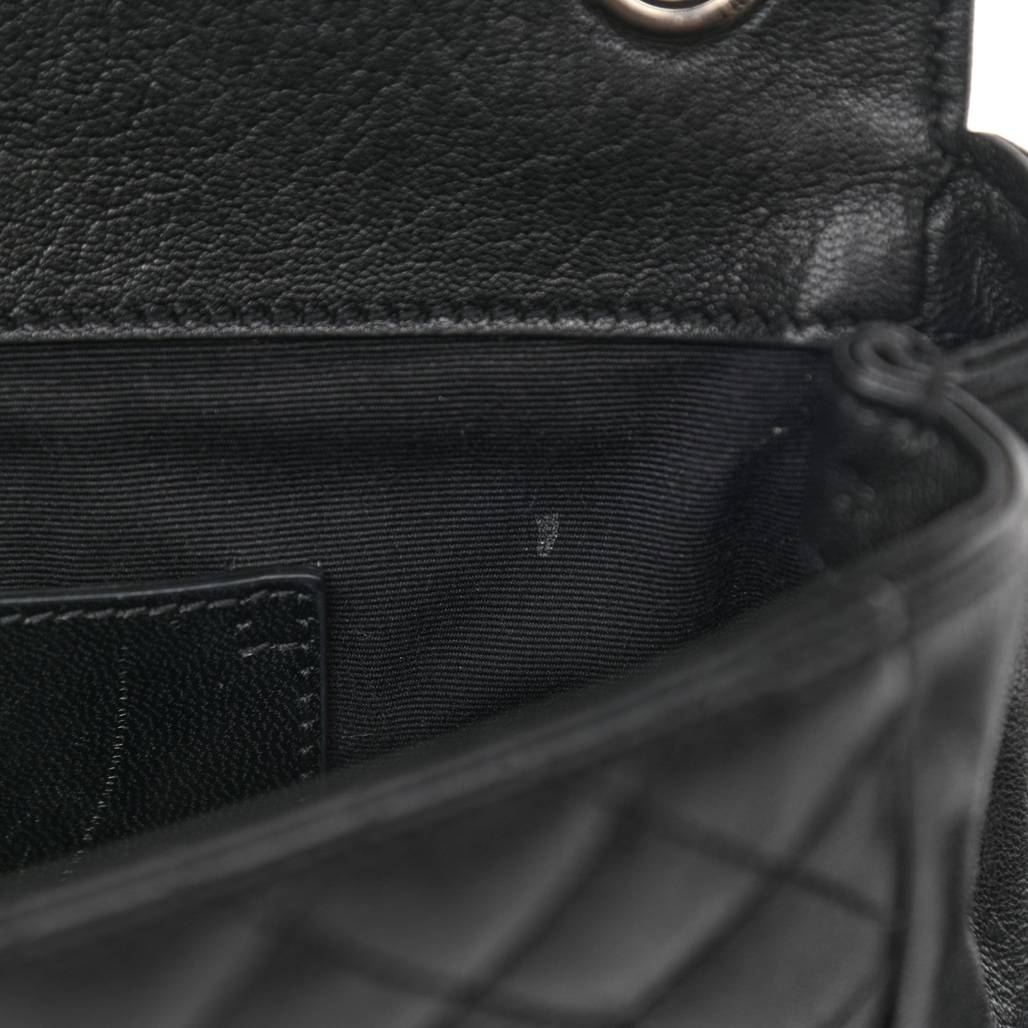 Saint Laurent Sheepskin Tri-Quilt Monogram Medium College Bag Black 11 of 12