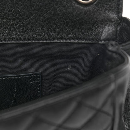 Saint Laurent Sheepskin Tri-Quilt Monogram Medium College Bag Black 11 of 12