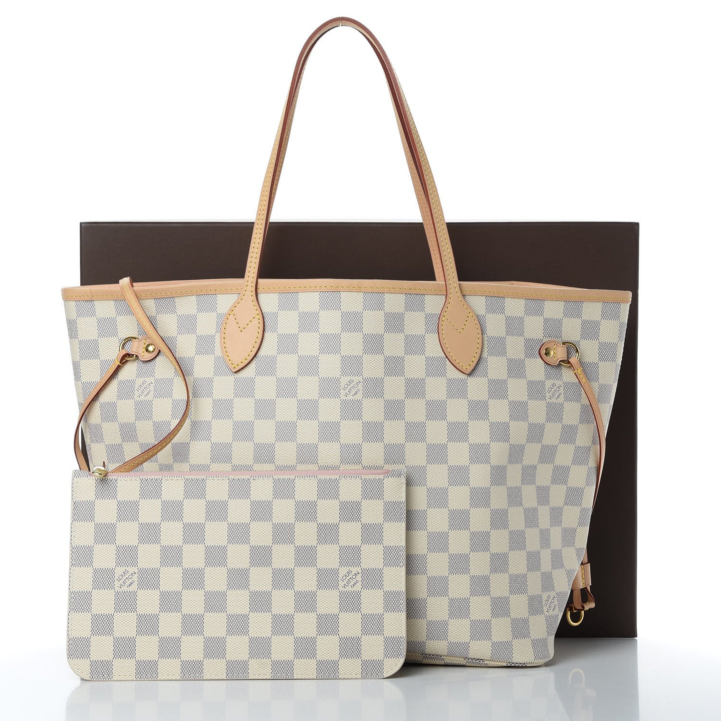 Damier Azur Neo Neverfull MM Rose Ballerine