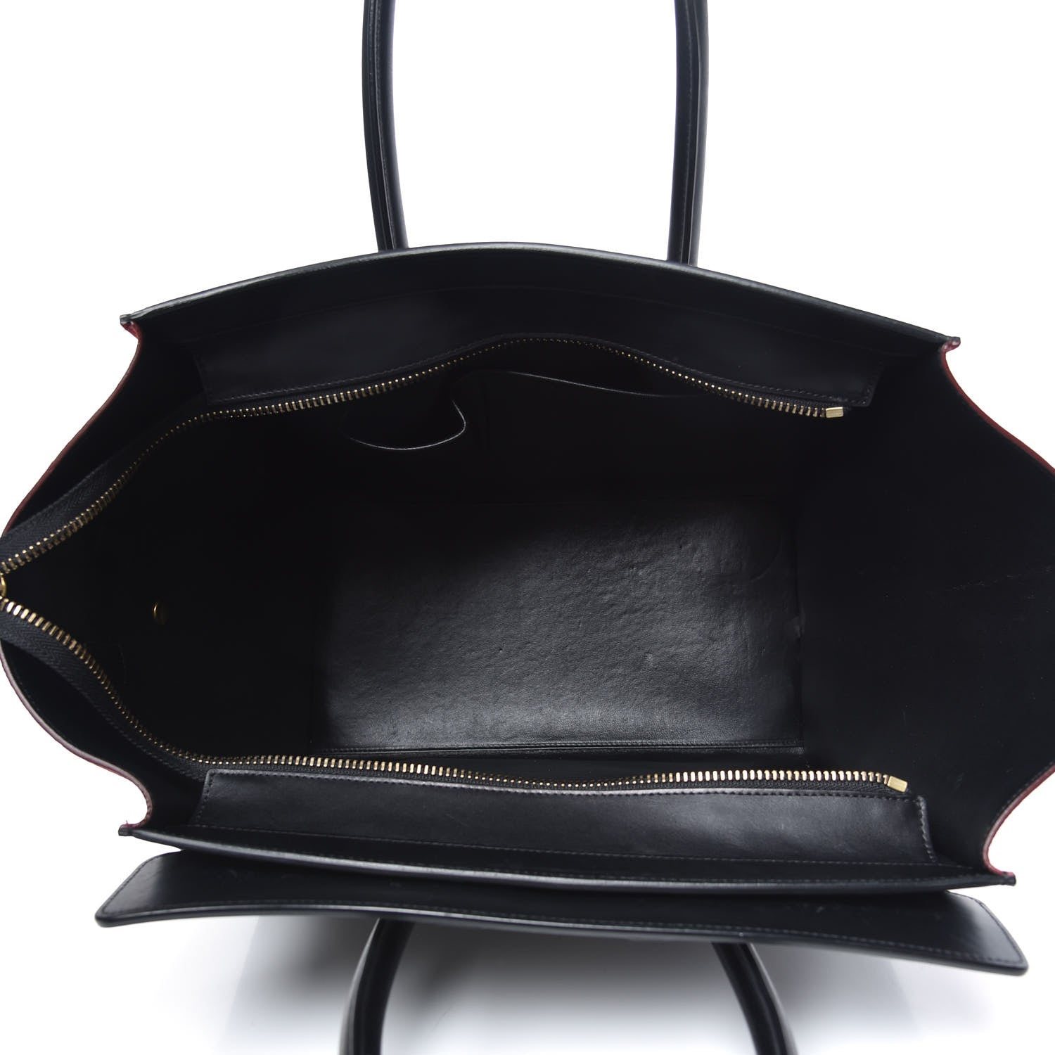 Celine Bullhide Calfskin Suede Mini Tri-Color Luggage Dark Ruby 5 of 13