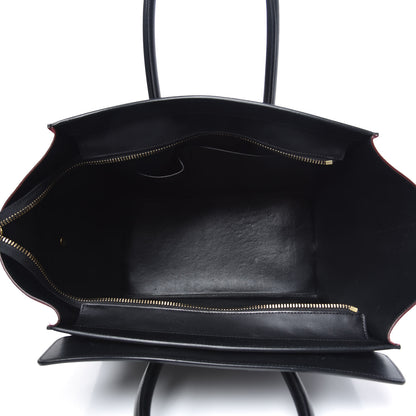 Celine Bullhide Calfskin Suede Mini Tri-Color Luggage Dark Ruby 5 of 13