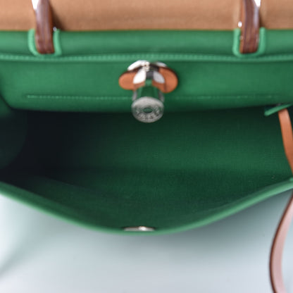 Hermes Vache Hunter Toile Herbag Zip 31 PM Cactus Natural 7 of 18