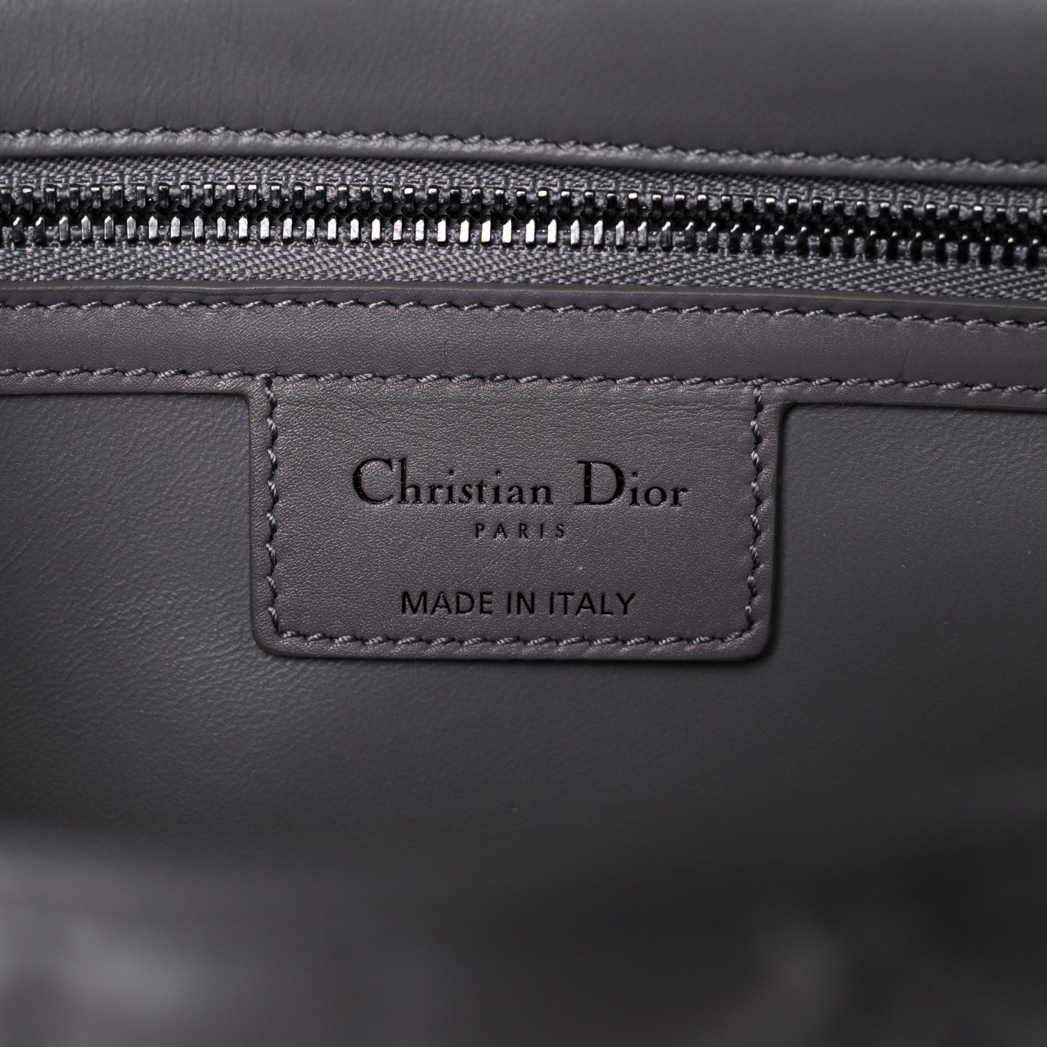 Christian Dior Calfskin Macrocannage Medium Caro Bag Iron Grey