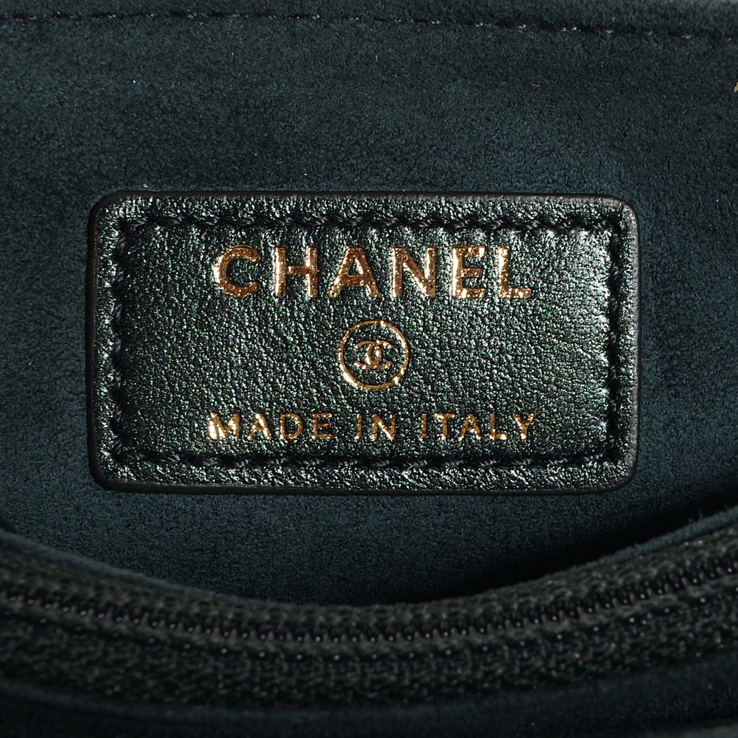 Lambskin Camellia Embossed Mini Phone Holder Clutch Dark Blue