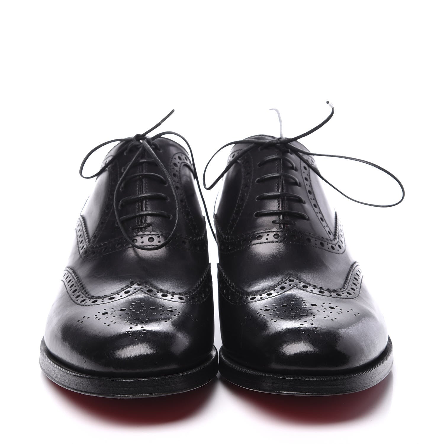 Christian Louboutin Calfskin Mens Education Flat Oxfords 39.5 Black 3 of 9