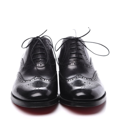 Christian Louboutin Calfskin Mens Education Flat Oxfords 39.5 Black 3 of 9