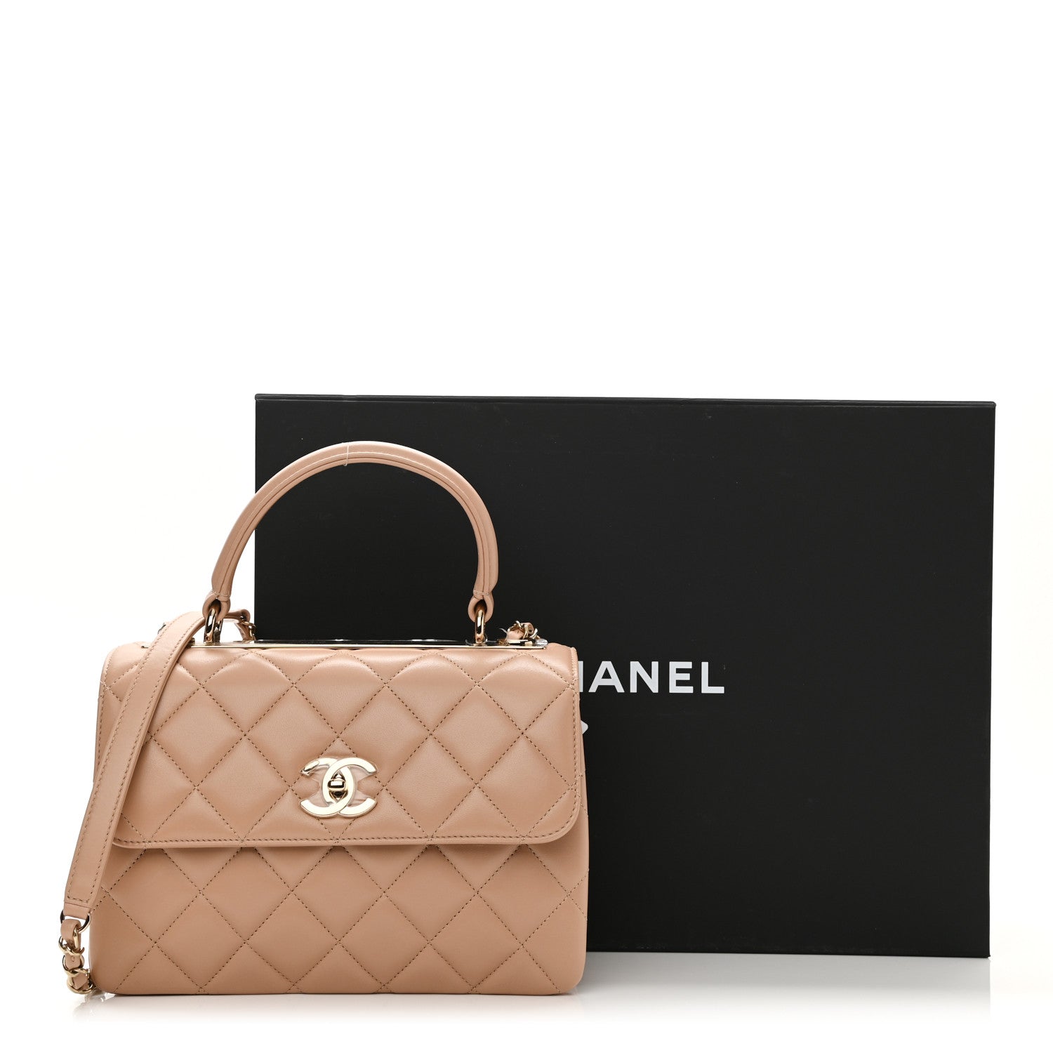Chanel Lambskin Quilted Small Trendy CC Dual Handle Flap Bag Beige 11 of 11