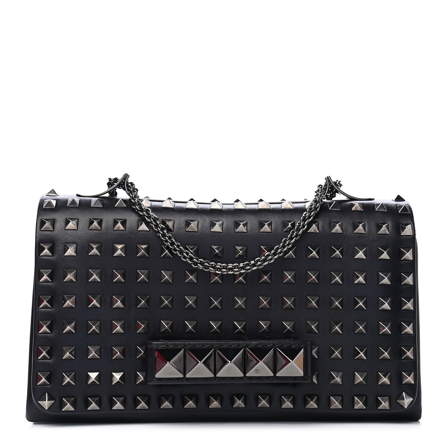 Valentino Garavani Vitello Rockstud All Over Va Va Voom Flap Bag Black 1 of 4