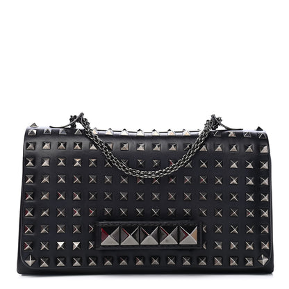 Valentino Garavani Vitello Rockstud All Over Va Va Voom Flap Bag Black 1 of 4