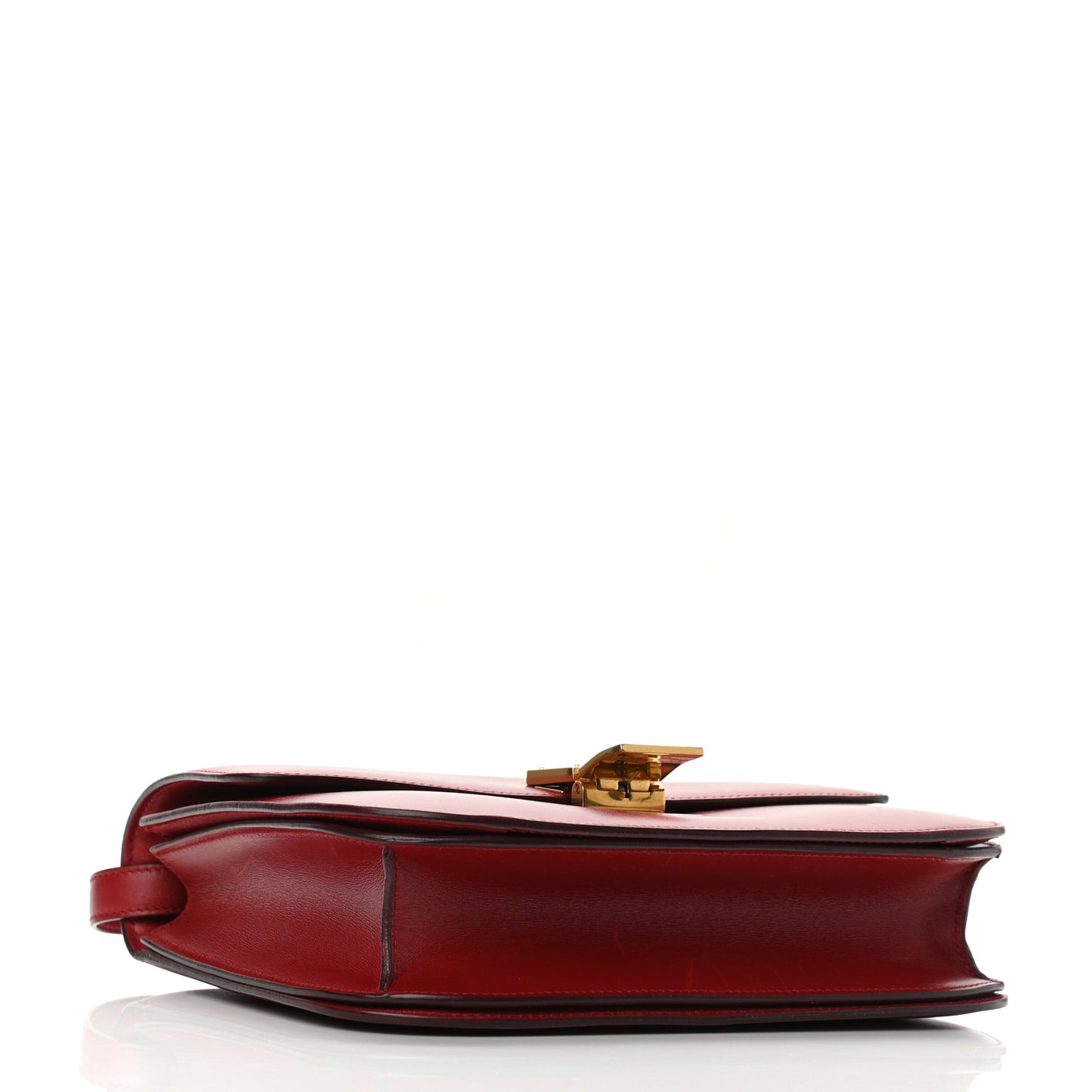 Box Calfskin Medium Classic Box Flap Bag Red