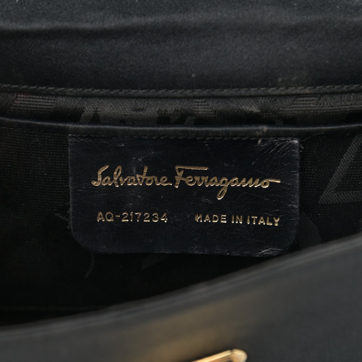 Salvatore Ferragamo Satin Gancini Chain Crossbody Black 6 of 10