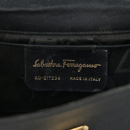 Salvatore Ferragamo Satin Gancini Chain Crossbody Black 6 of 10