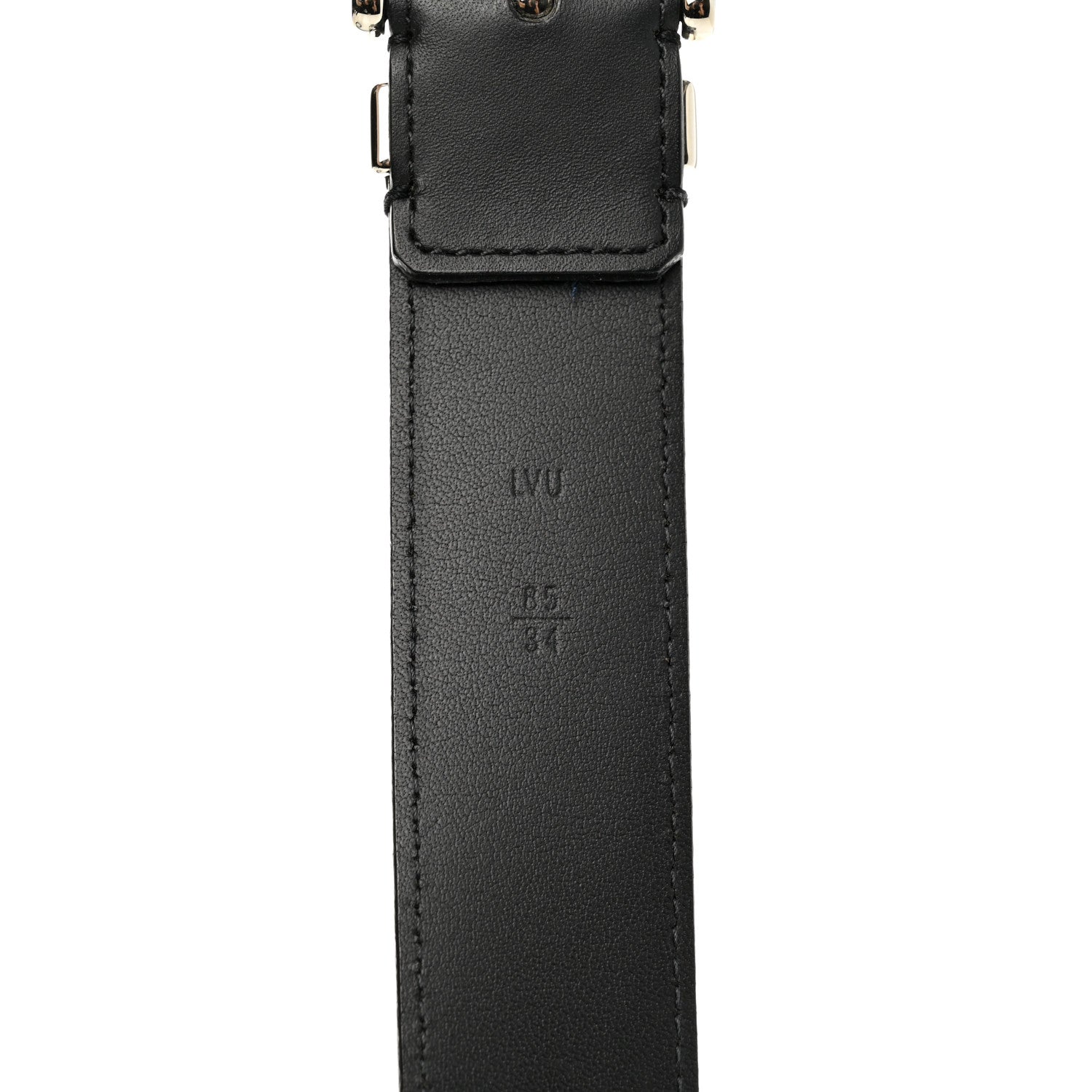 Louis Vuitton Calfskin 35mm Pont Neuf Belt 85 34 Black 4 of 8
