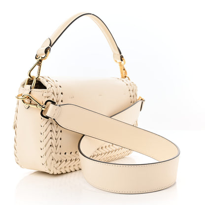 Fendi Vitello King Ceylon Woven Baguette White Ice 3 of 9