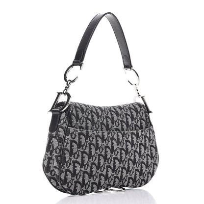 Christian Dior Monogram Double Saddle Bag Black 3 of 7