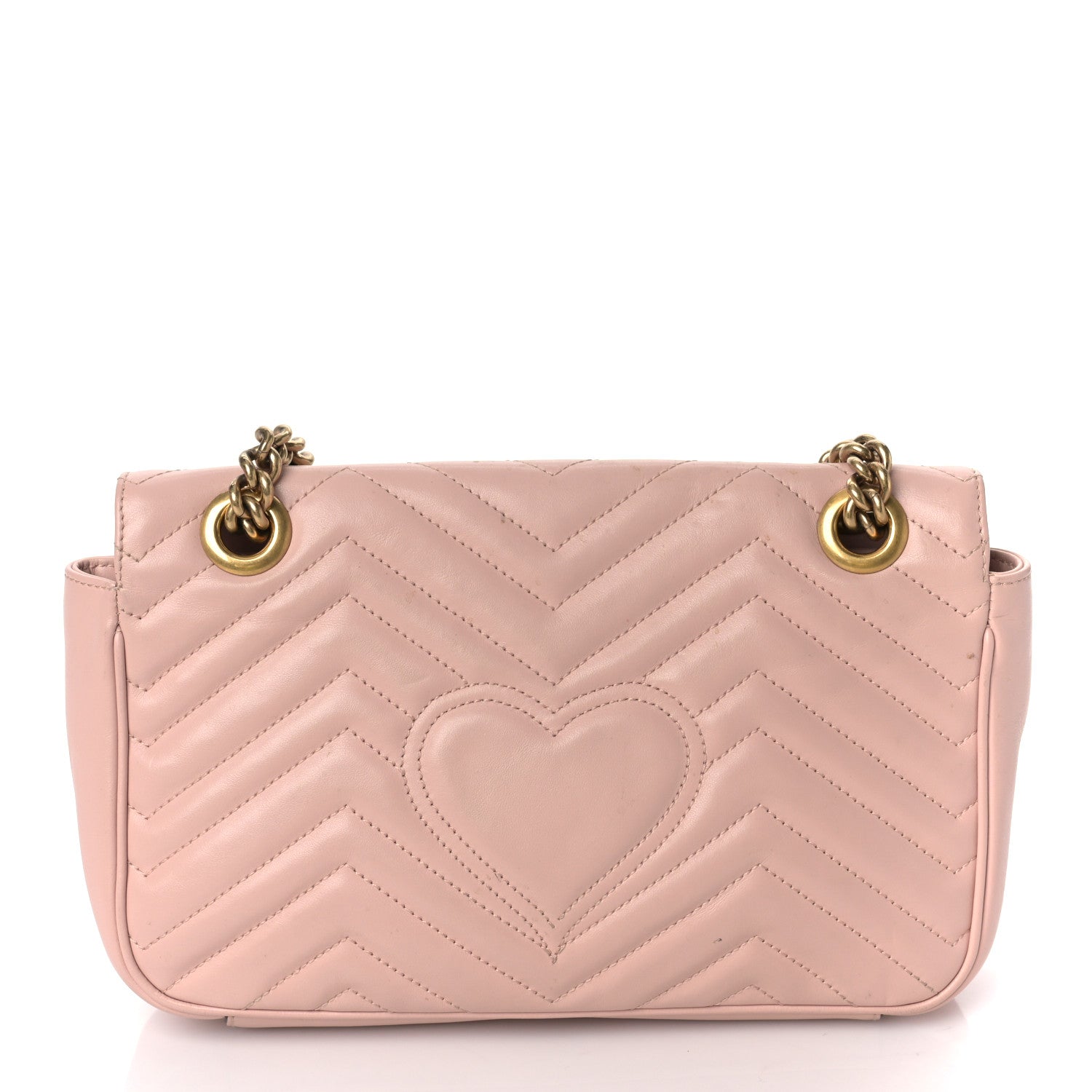 Gucci Calfskin Matelasse Small GG Marmont Shoulder Bag Perfect Pink 9 of 11