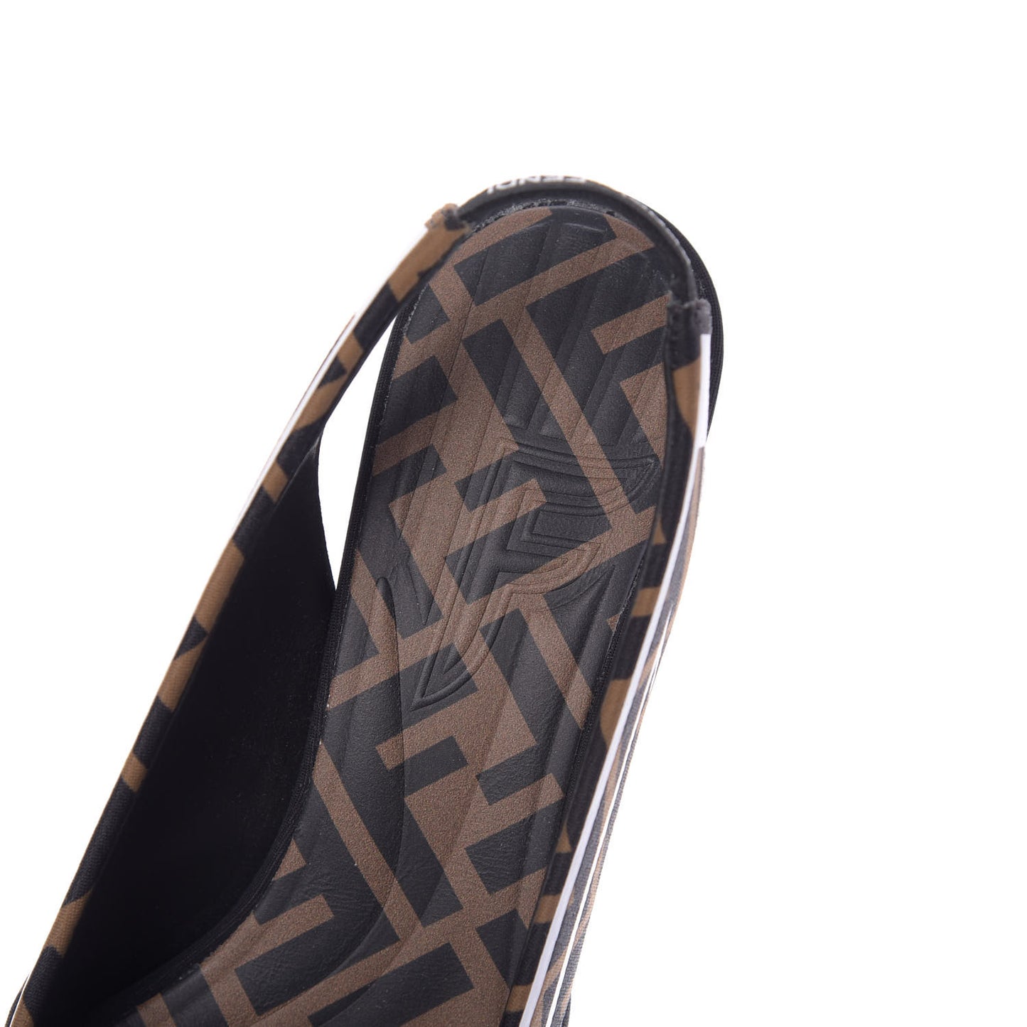 Lycra Film FF FFreedom Decollete Slingback Pumps 35 Tobacco Moro White