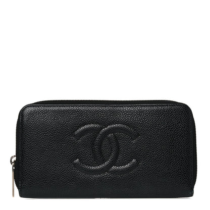 Chanel Caviar Large Timeless CC Zip Around Wallet Black 1 of 15