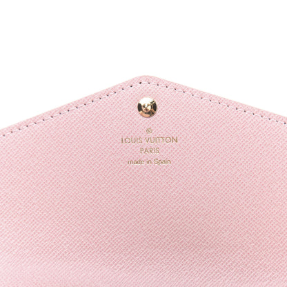Louis Vuitton Damier Ebene Studded Sarah Wallet NM Rose Ballerine 8 of 10