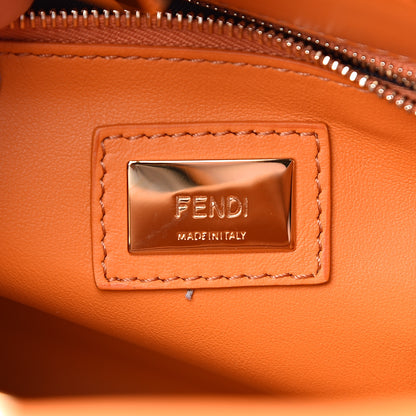 Fendi Vitello Grace Matte Two Pocket Mini Peekaboo Iconic Satchel Aranciata 7 of 12