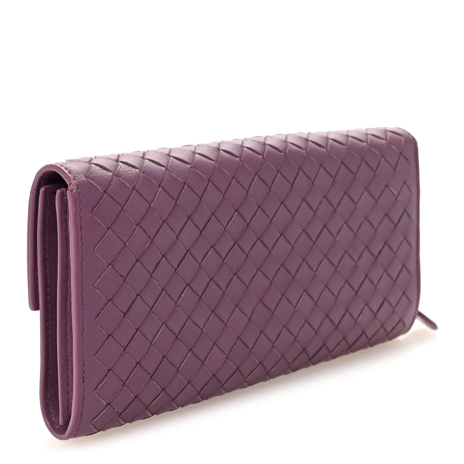 Bottega Veneta Nappa Intrecciato Continental Flap Wallet Lilac 3 of 7