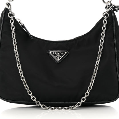 Prada Nylon Re-Edition 2005 Shoulder Bag Black 10 of 16