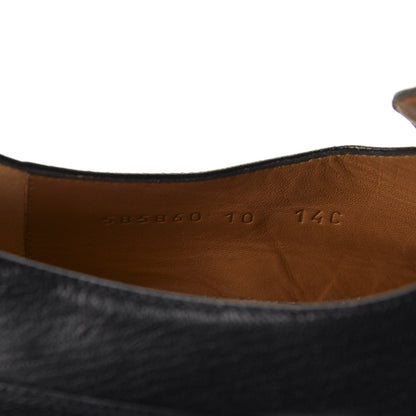 Gucci Goatskin Mens Chain Mid Heel Loafers 10 Black 9 of 12