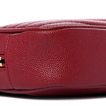 Saint Laurent Grain De Poudre Matelasse Monogram Mini Lou Camera Bag Opyum Red 8 of 11