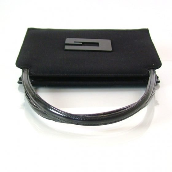 Gucci Nylon Leather Tote Black 4 of 11