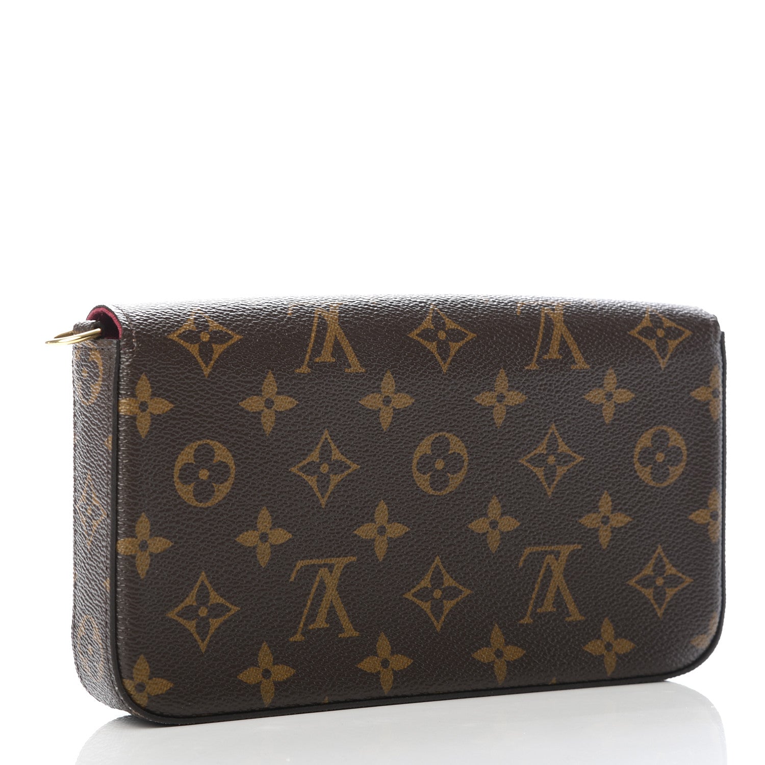 Louis Vuitton Monogram Pochette Felicie Chain Wallet Fuchsia 3 of 9
