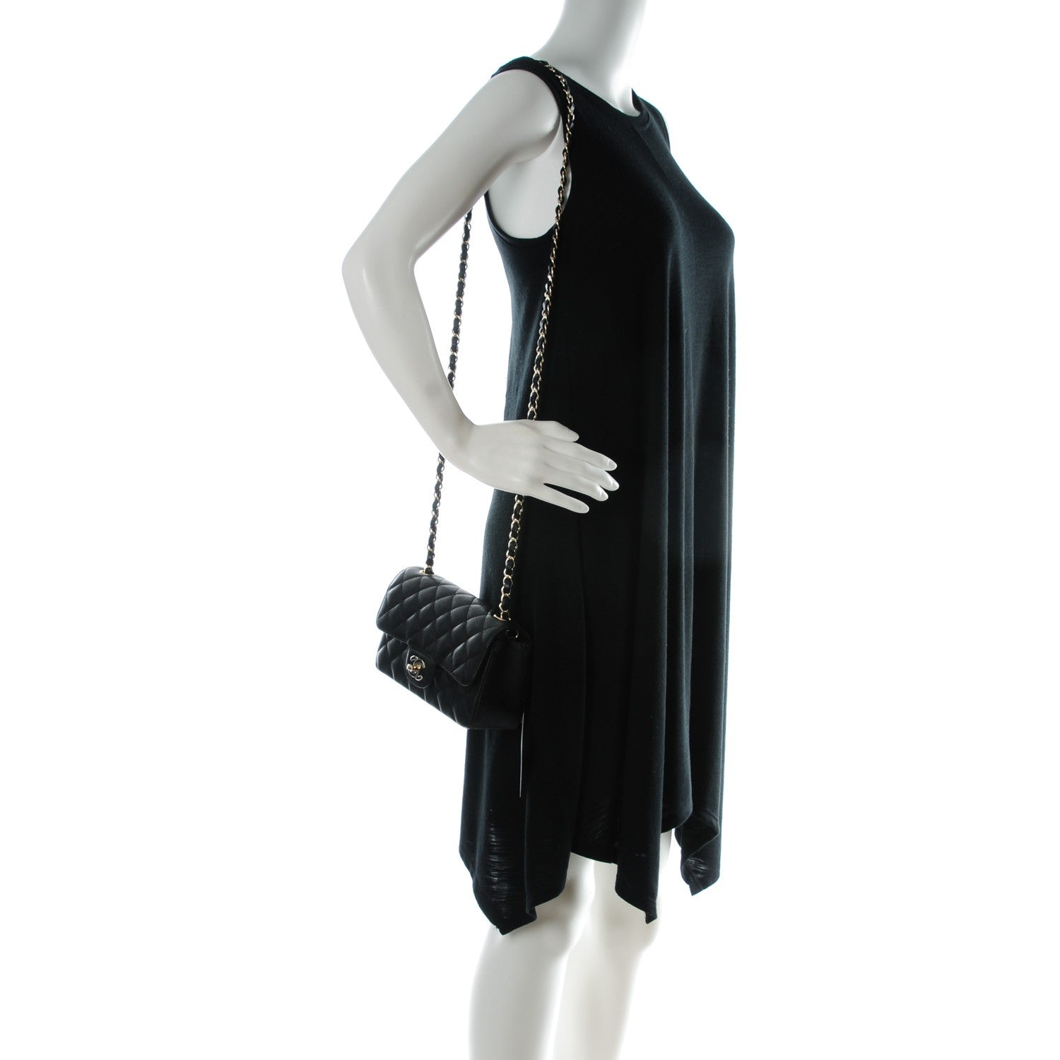 Chanel Caviar Quilted Mini Rectangular Flap Black 2 of 8