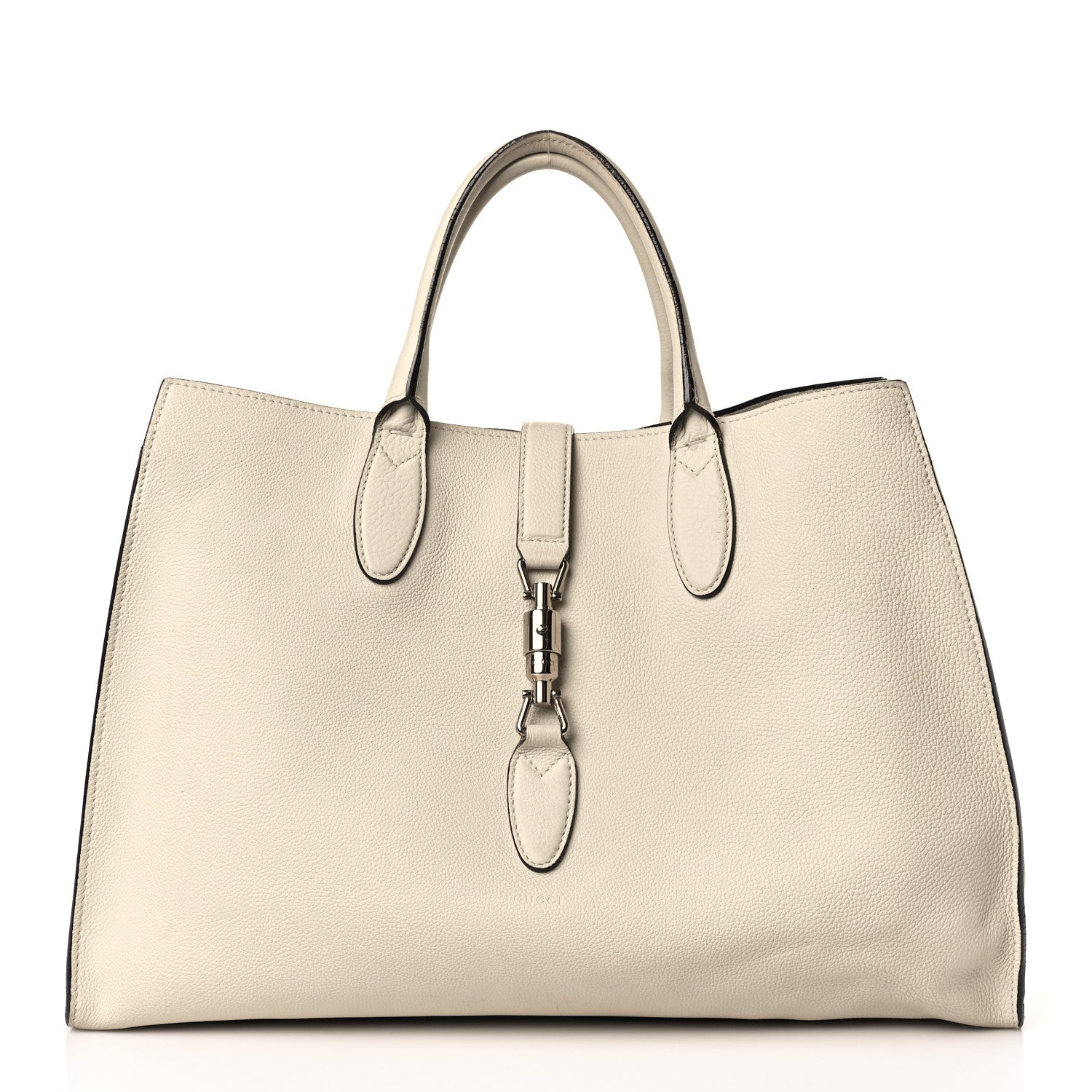 Gucci Soft Calfskin Medium Jackie Top Handle Bag Antique White 1 of 14