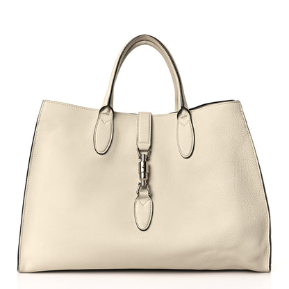 Gucci Soft Calfskin Medium Jackie Top Handle Bag Antique White 1 of 14