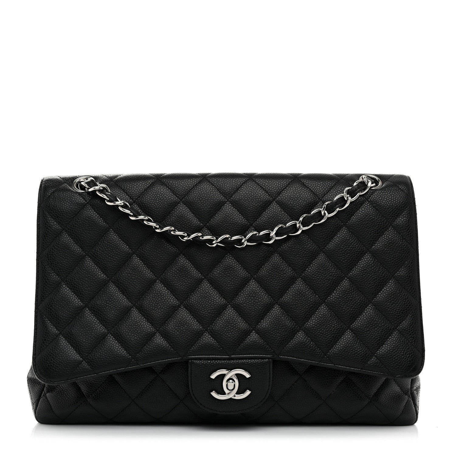 Chanel Caviar Maxi Single Flap Black 1 of 10