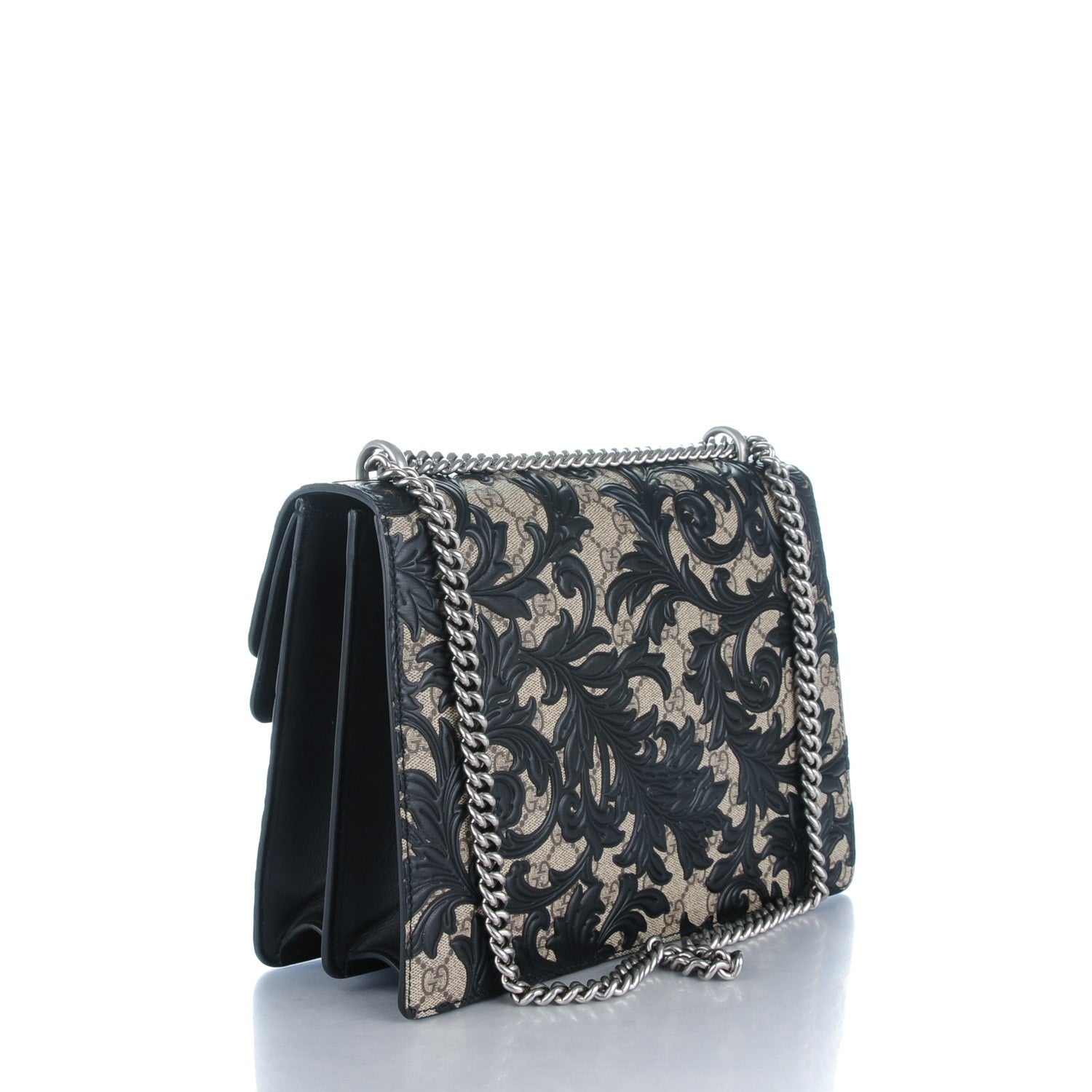 Gucci GG Supreme Monogram Arabesque Medium Dionysus Shoulder Bag Black 3 of 7