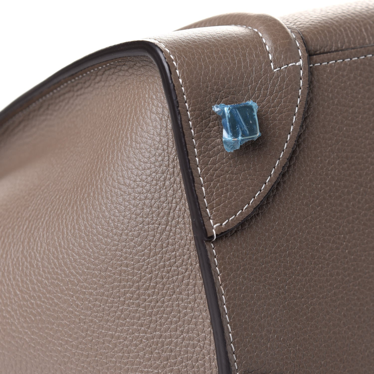 Celine Drummed Calfskin Mini Luggage Souris 11 of 12