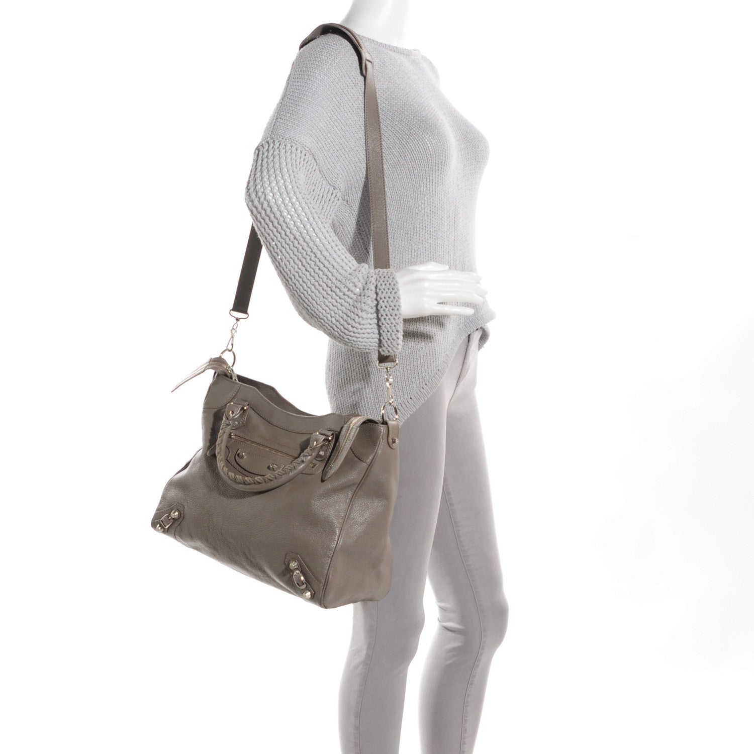 Balenciaga Chevre Giant 12 Silver Hardware Hamilton Velo Gris Poivre 2 of 12