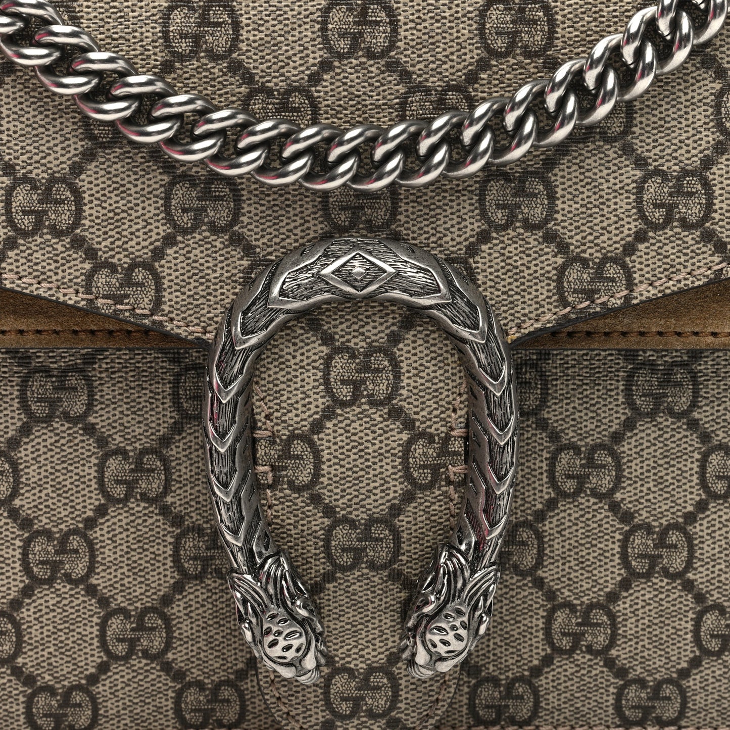 GG Supreme Monogram Small Dionysus Shoulder Bag Taupe